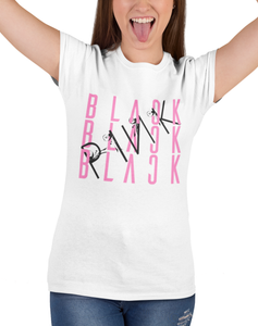 Tee shirt black discount pink